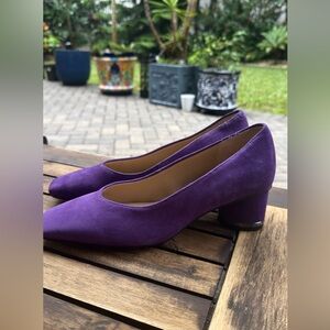 Franco Sarto Women’s Pisa Suede Square Toe Pumps 6-6.5